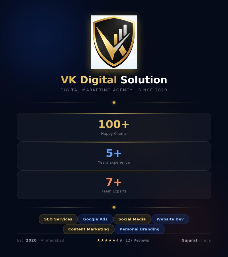 VK Digital Solution — Digital Marketing Agency Ahmedabad